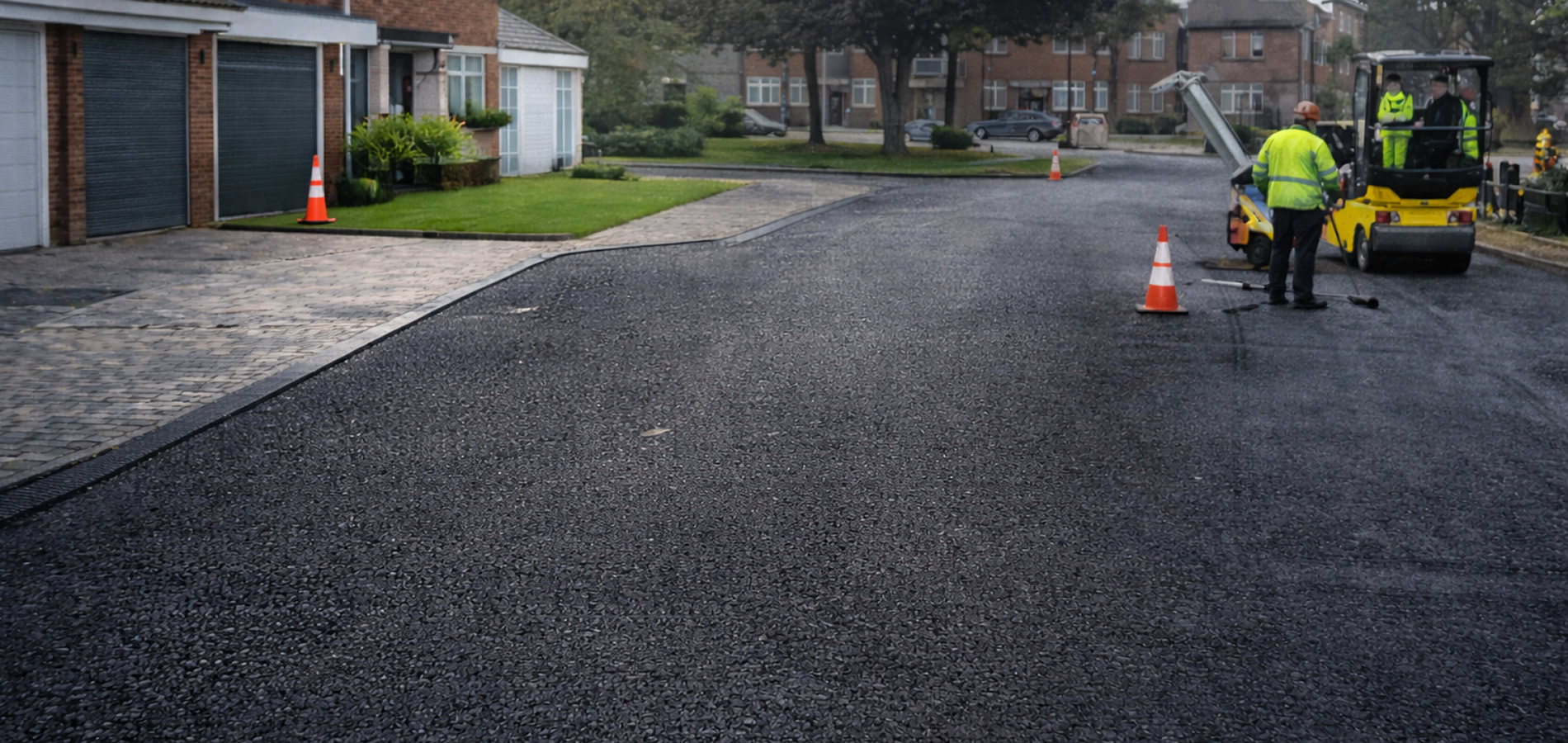 Tarmac surfacing project in West London